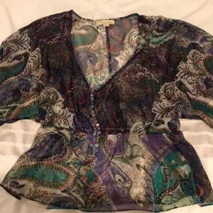 Paisley sheer blouse